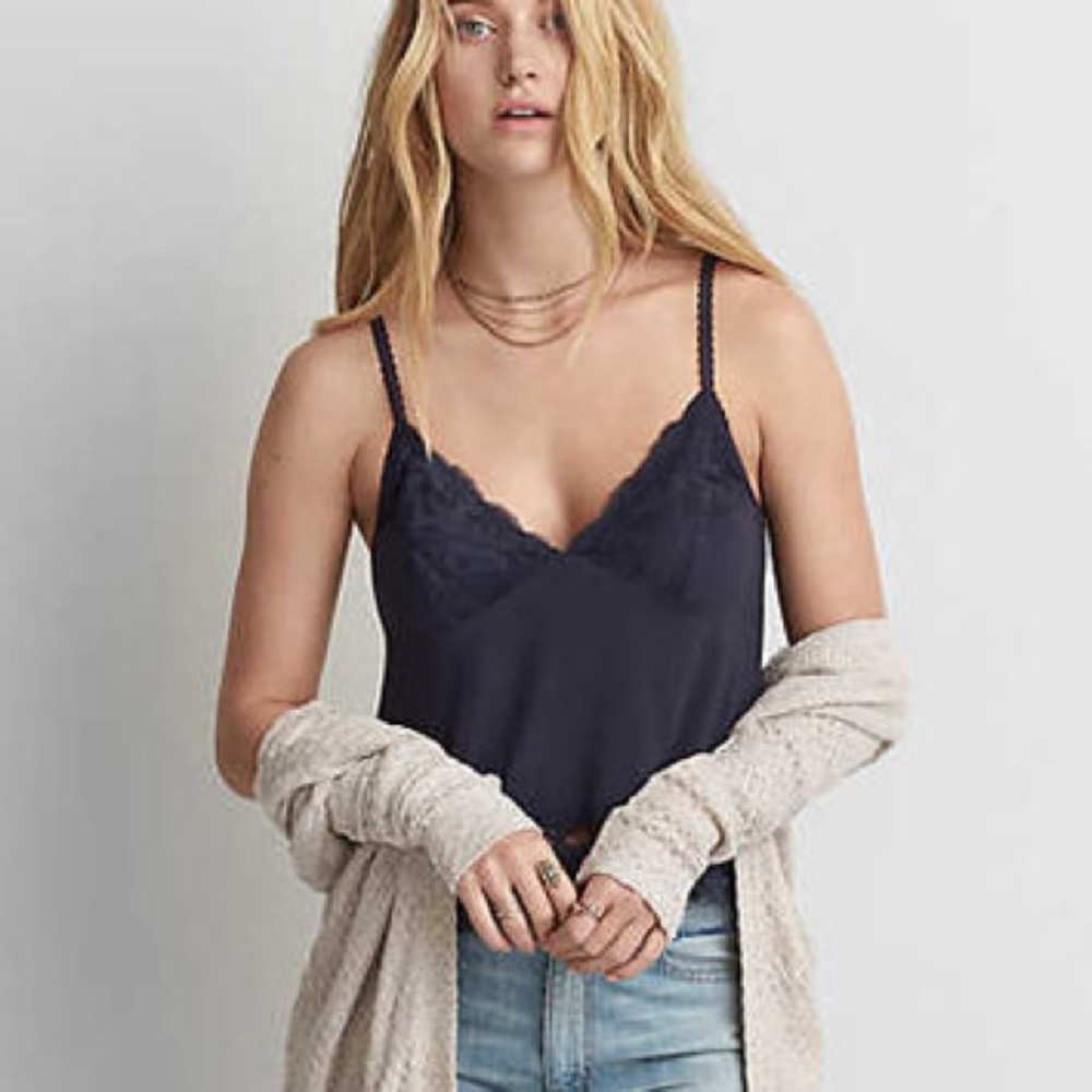 American Eagle soft and sexy lace trim cami
